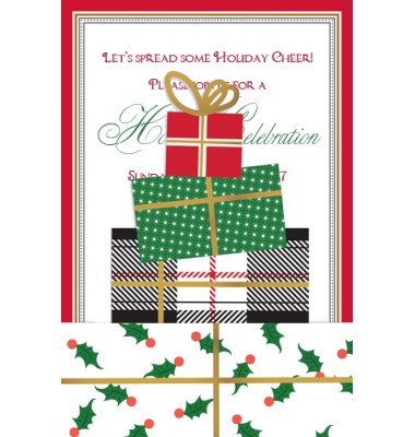 Christmas Invitations, Stacked Gift Pocket, Anna Griffin